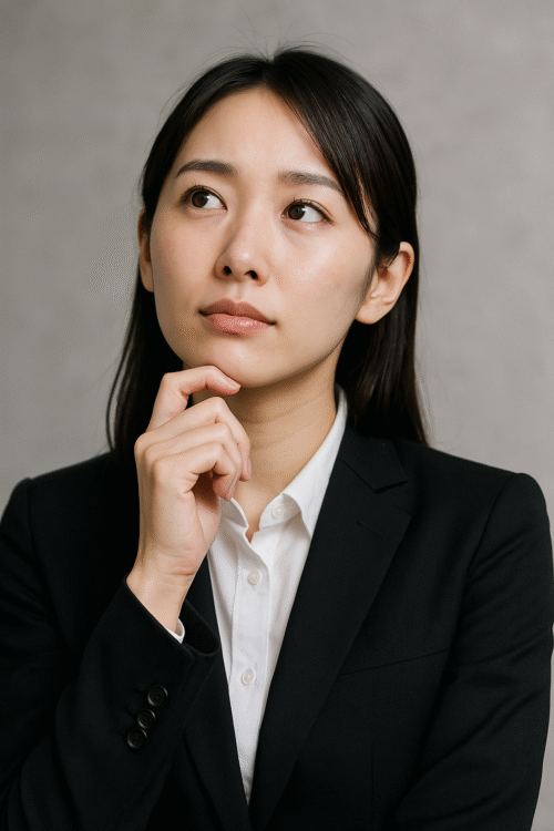 悩む女性アイコン