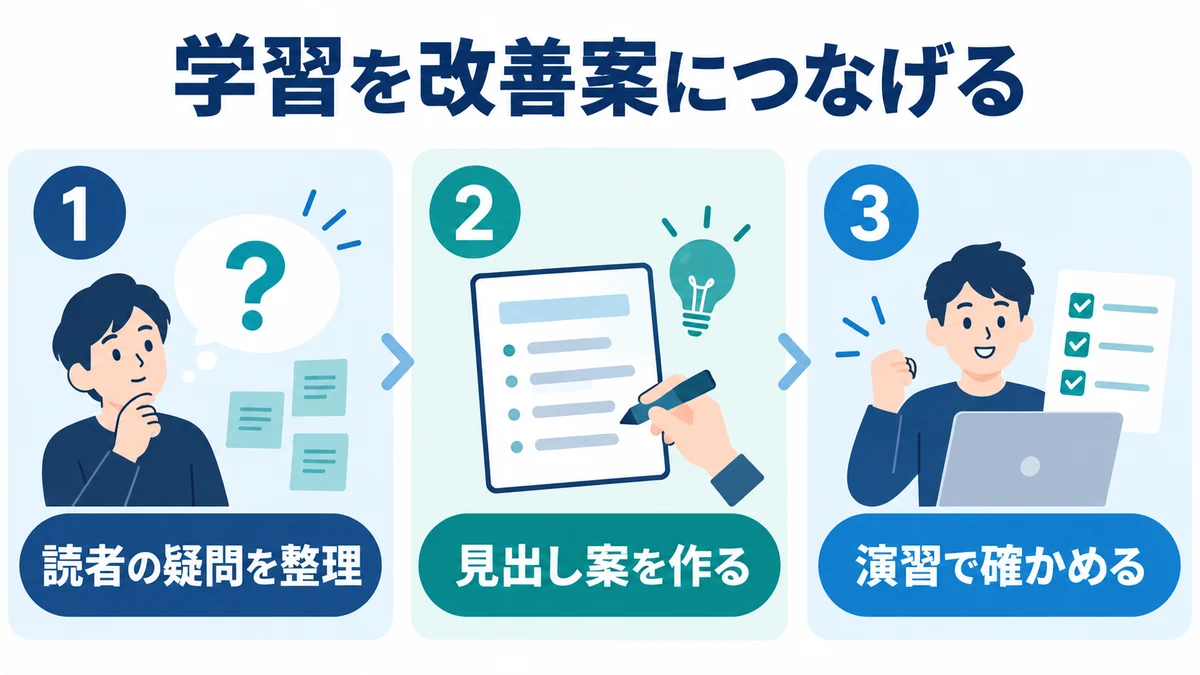 3級の勉強を、一枚のページ改善案につなげる