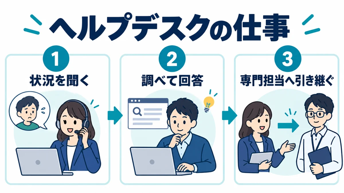 ITヘルプデスクは、問い合わせを解決につなげる仕事