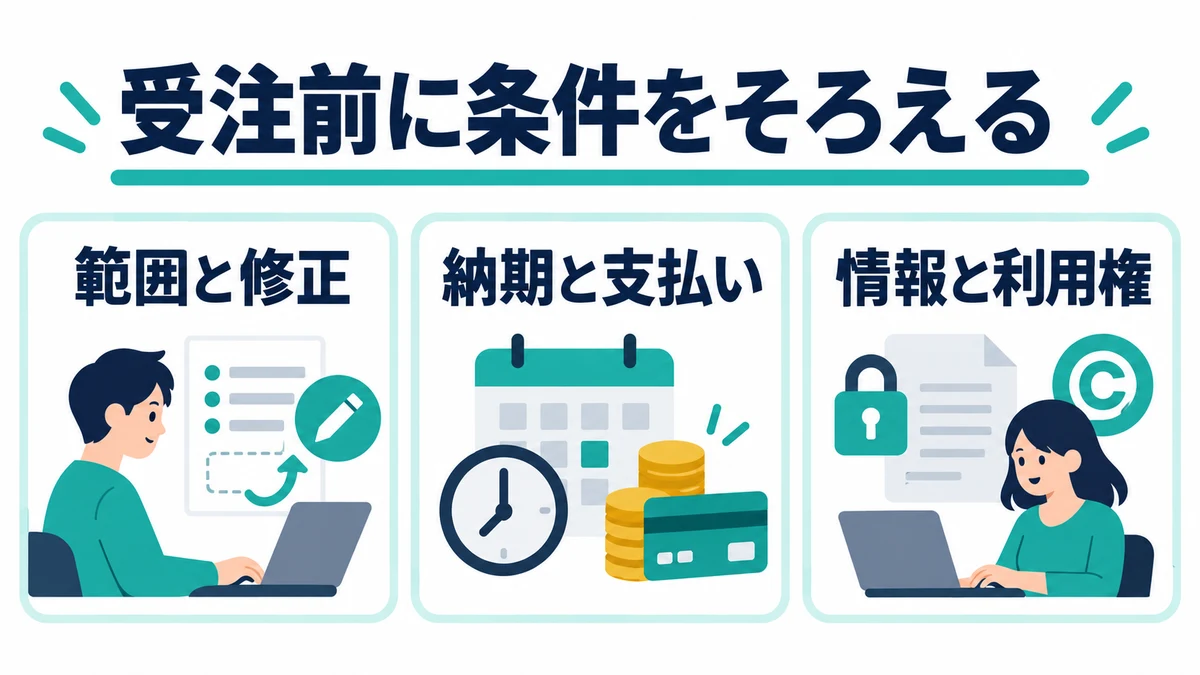 IT副業を受注する前に、作業と取引の条件をそろえる